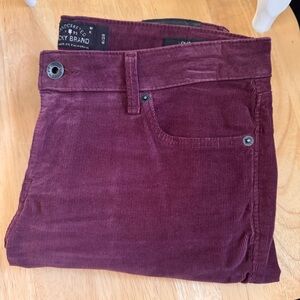Lucky Brand Jeans Lolita Skinny Corduroy 6 28 Purple Slim Stretch Pants